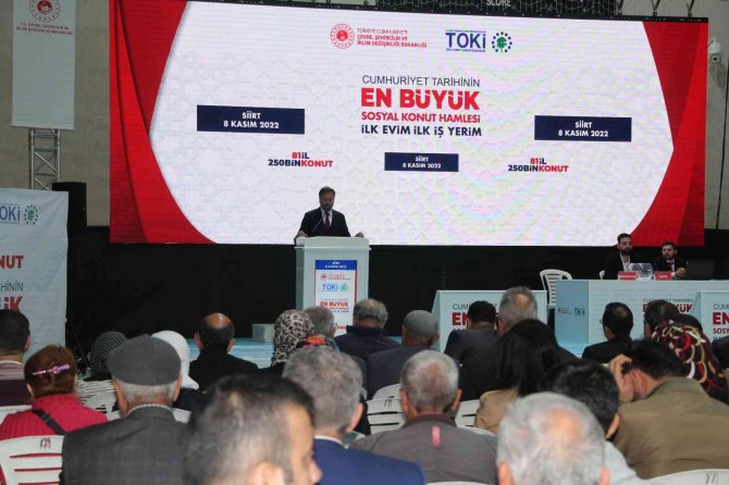 Siirt’te İ̇lk Evim, İ̇lk İ̇ş Yerim Projesinde Toki̇ Kura Çekilişi Gerçekleşti