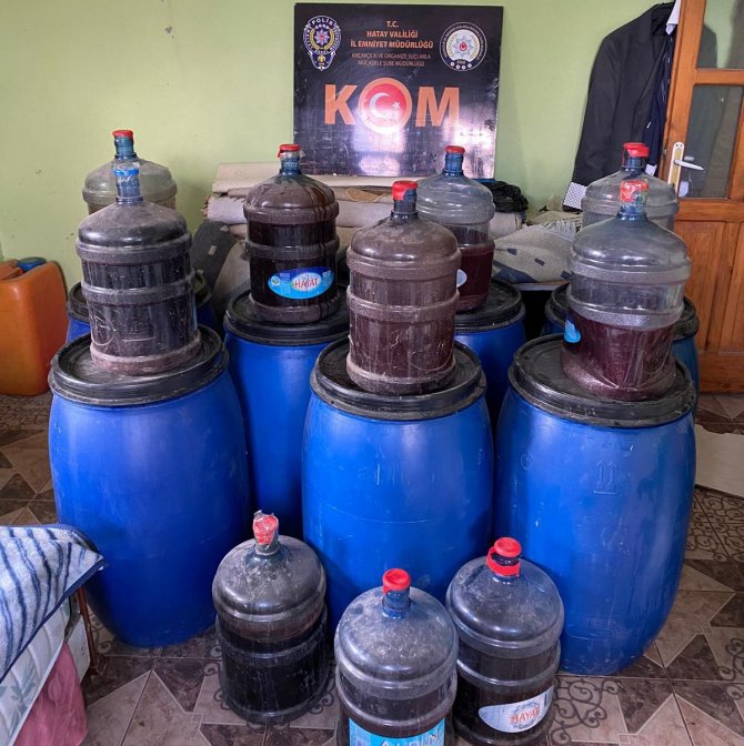 Hatay’da 1 Ton 672 Kilogram Kaçak İçki Ele Geçirildi