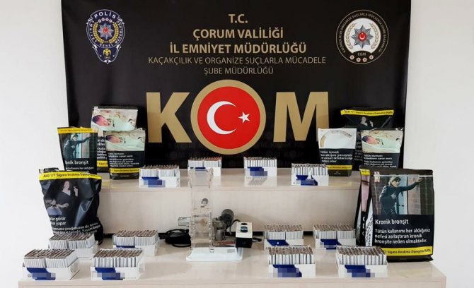 Çorum’da Kaçak Sigara Operasyonu