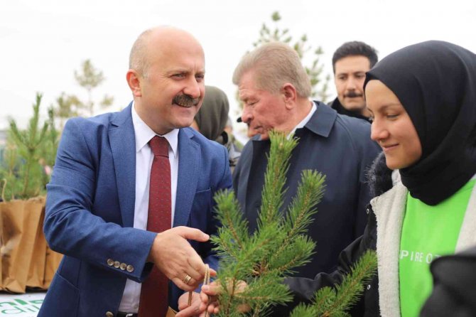 Ağrı’da Fidanlar Toprakla Buluştu