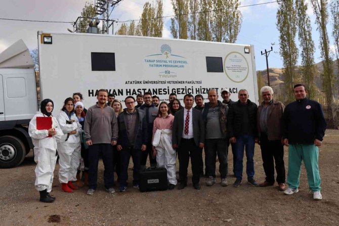 Köy Köy Dolaşıp Hasta Hayvanları Tedavi Ediyorlar