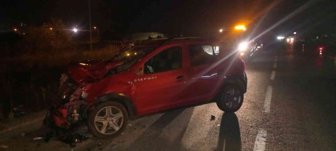 Yola Aniden Çıkan Hayvan Kazaya Neden Oldu: 2 Yaralı