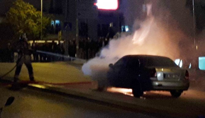 Ankara’da Seyir Halindeki Araç Alev Alev Yandı
