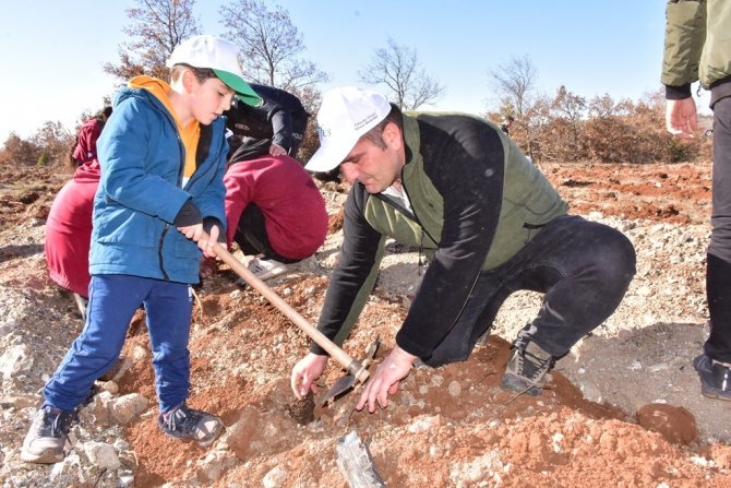 İ̇nönü’de 5 Bin Fidan Toprakla Buluştu