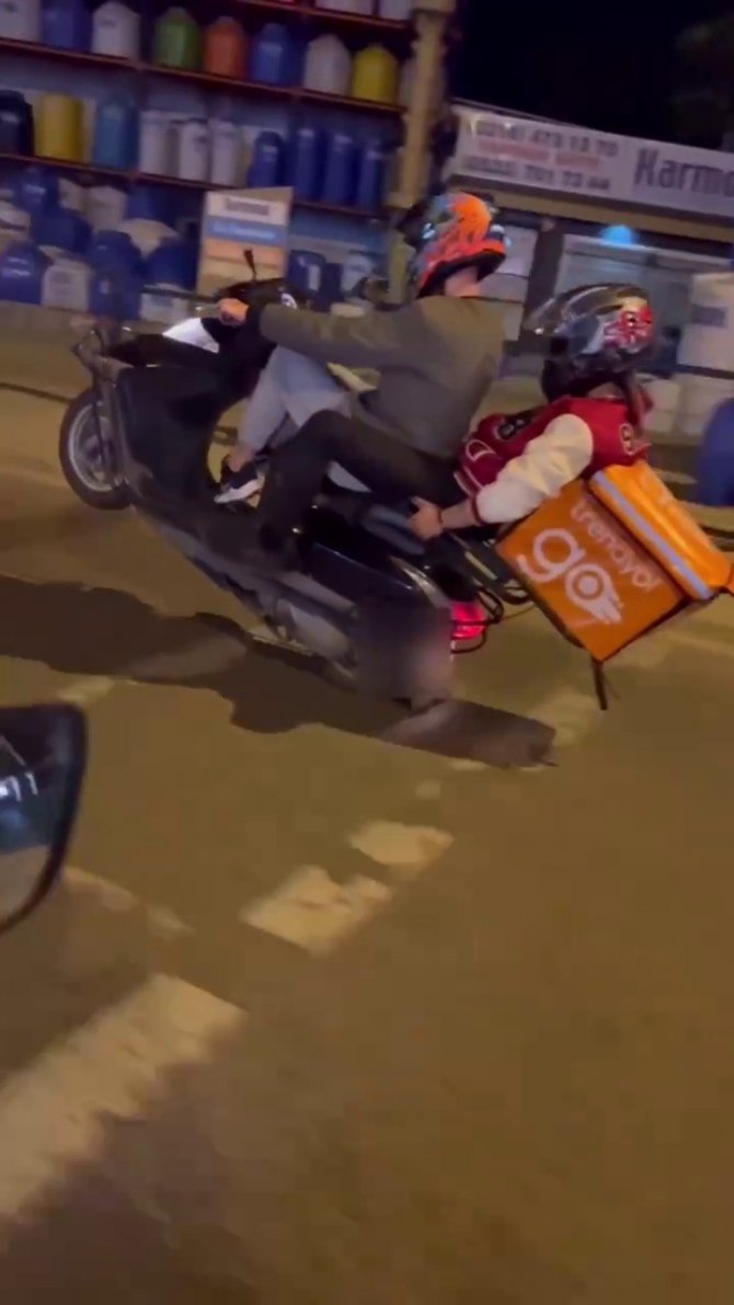 Pendik’te Trendyol Kuryesinden Tehlikeli Şov