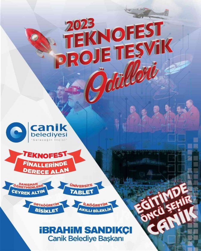 Canik Belediyesi, Derece Alan Ekiplere Ödül Verecek