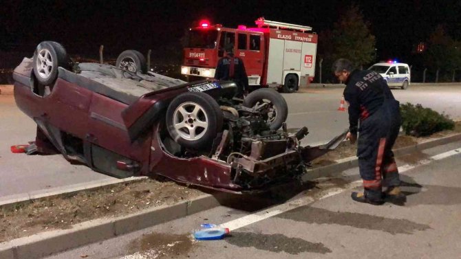 Elazığ’da Otomobil Takla Attı: 3 Yaralı