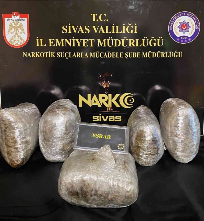 Sivas’ta 5 Kilo 600 Gram Uyuşturucu Ele Geçirildi, 2 Kişi Tutuklandı