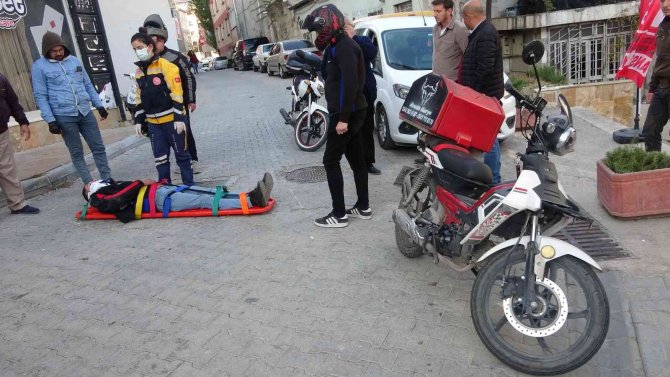 Motosiklet Sürücüsü Bozuk Yolun Kurbanı Oldu