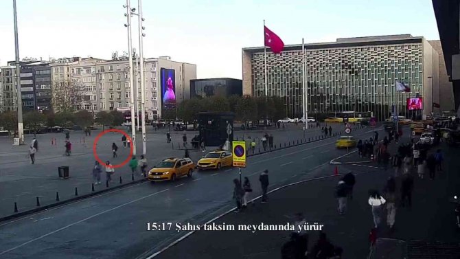 Bombalı Saldırıyı Gerçekleştiren Teröristin Taksim’deki Son Görüntüleri Ortaya Çıktı