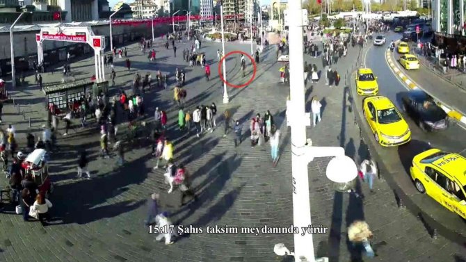 Bombalı Saldırıyı Gerçekleştiren Teröristin Taksim’deki Son Görüntüleri Ortaya Çıktı