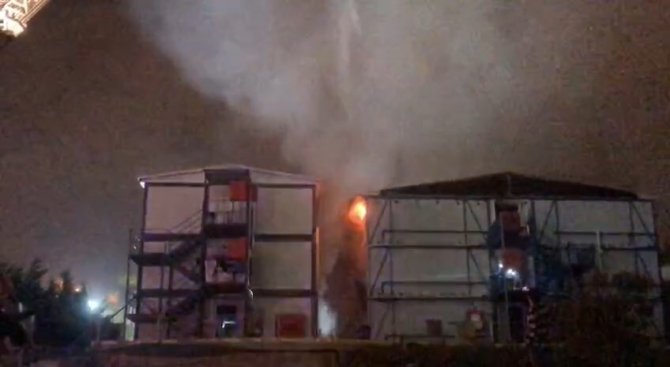 Ataşehir’de İnşaat Şantiyesinde Korkutan Yangın