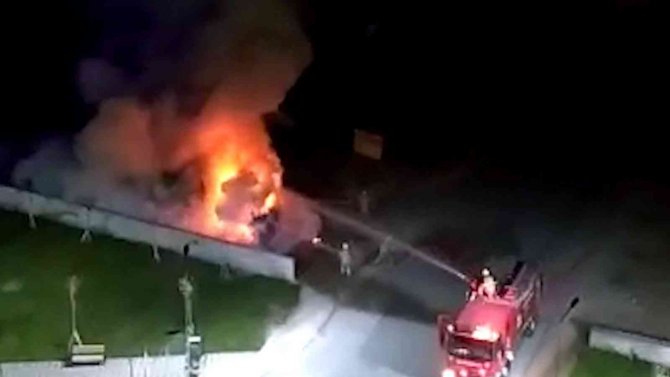 Park Halindeki Tanker Alev Alev Yandı