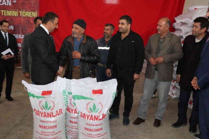 Siirt’te 523 Çiftçiye 5 Milyon Lira Değerinde 275 Ton Mercimek Tohumu Desteği Verildi