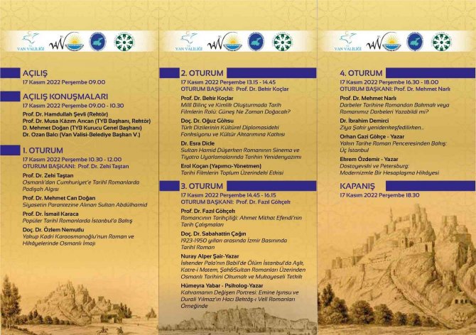 Van’da ‘Tarihi Roman Ve Romanda Tarih’ Bilgi Şöleni Düzenlenecek