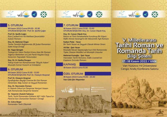 Van’da ‘Tarihi Roman Ve Romanda Tarih’ Bilgi Şöleni Düzenlenecek