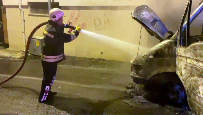 Yozgat’ta Kan Bağış Minibüsü Yandı