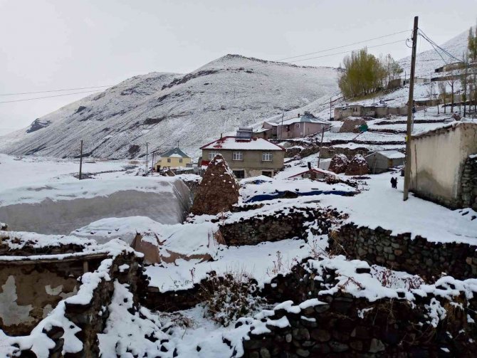 Ağrı’nın Yüksek Kesimleri Beyaza Büründü