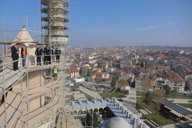 Selimiye Camii’nde Restorasyon Çalışmaları Sürüyor