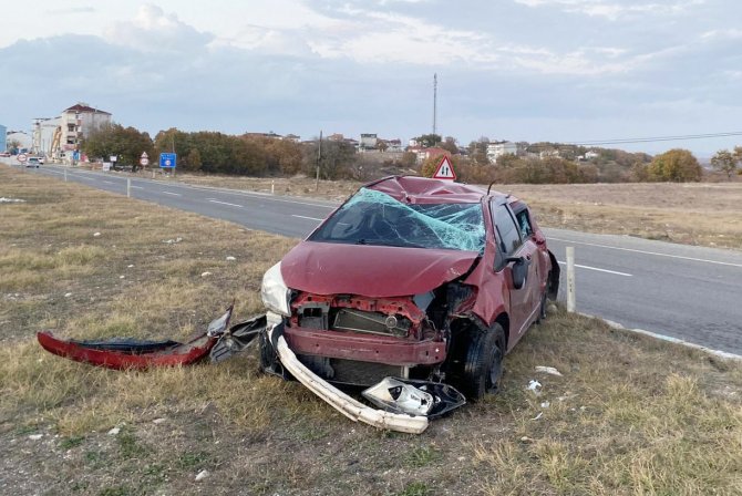 Tekirdağ’da Otomobil Takla Attı: 1 Yaralı