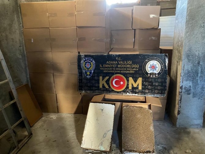Adana’da 41 Milyon Kaçak Makaron Ele Geçirildi