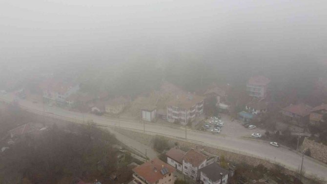 Sisle Kaplanan Mudurnu Havadan Görüntülendi