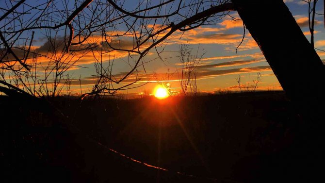 Kars’ta Kartpostallık Gün Batımı