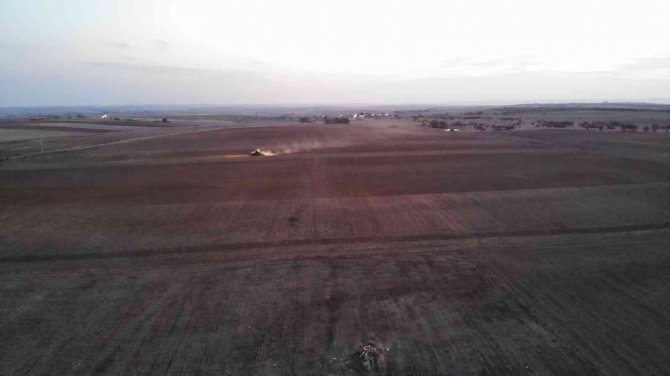 Edirne Çiftçisi Tarlalarda Buğday Ekimi Mesaisini Tamamladı