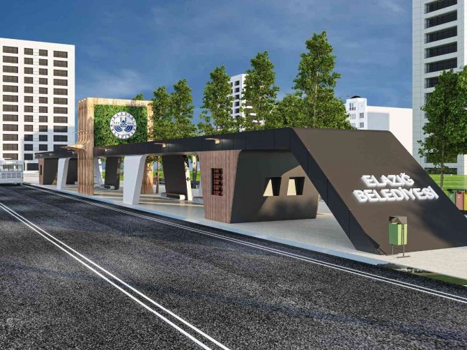 Elazığ’da Yolcu Dostu Otobüs Durakları Hizmete Geçiyor