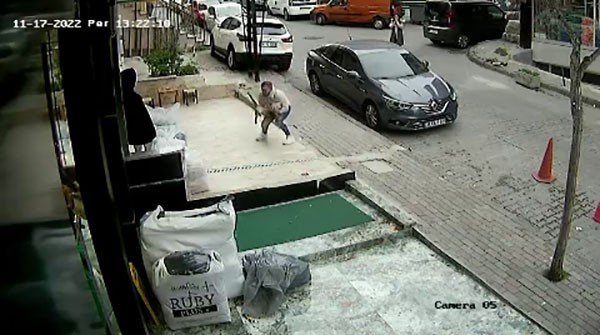 3’üncü Kattan Düşen Kediyi Havada Yakaladı
