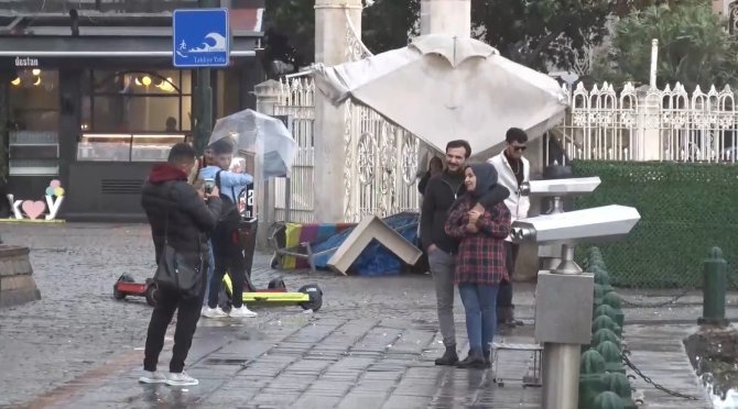 Ortaköy’de Kıyıyı Döven Dalgalar Görüntülendi