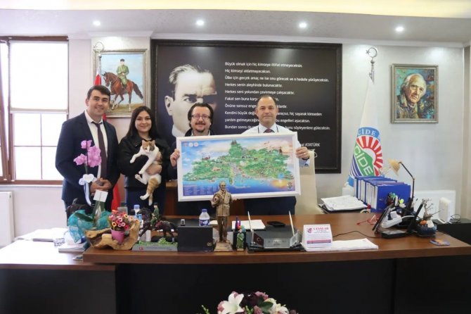 Doğal Güzellikleri İle Mest Eden Cide’nin “Turistik Harita İllüstrasyonu” Oluşturuldu