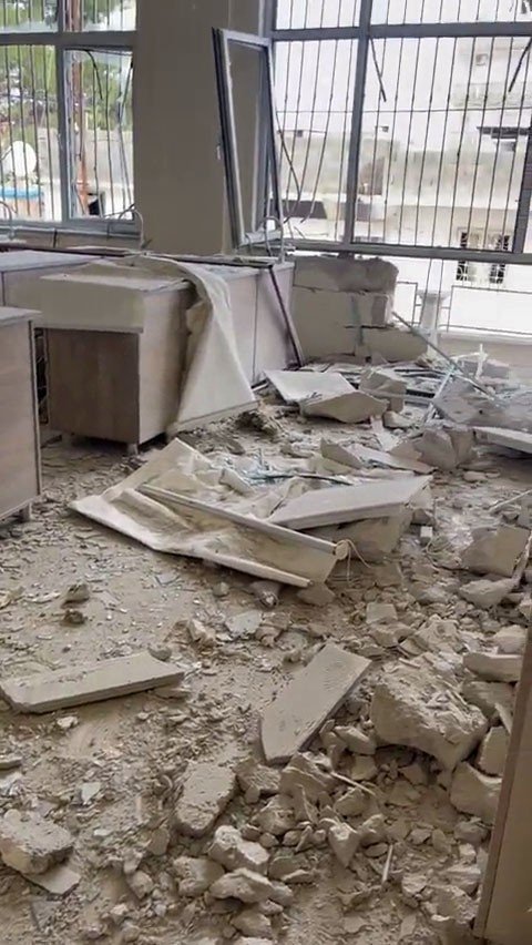 Roketin İsabet Ettiği Okulun İçi Görüntülendi
