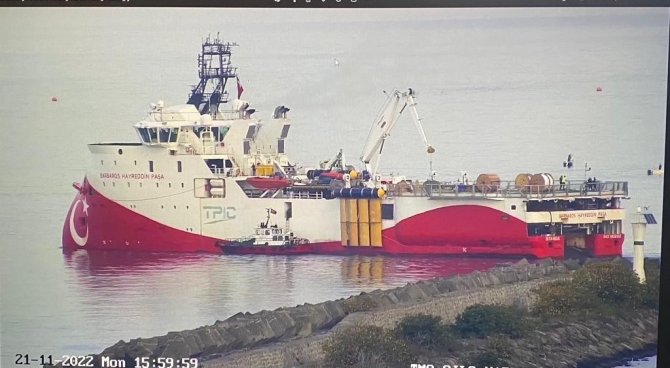 Barbaros Hayrettin Paşa Sismik Araştırma Gemisi Trabzon Limanından Ayrıldı