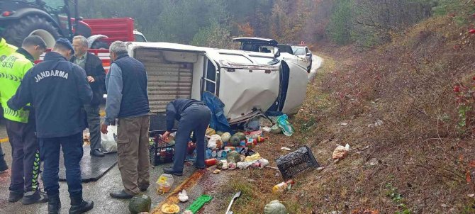Kontrolden Çıkan Kamyonet Takla Attı: 4 Yaralı