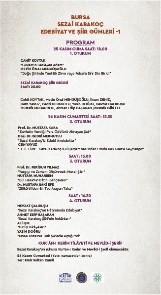 Osmangazi Belediyesi, Sezai Karakoç Adına Edebiyat Ve Şiir Günleri Düzenleniyor