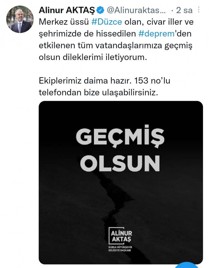 Bursa Valisi Canbolat: "Bursa’mızda Da Hissedilen 5.9 Büyüklüğündeki Depremde Olumsuz Bir Durum Yoktur"
