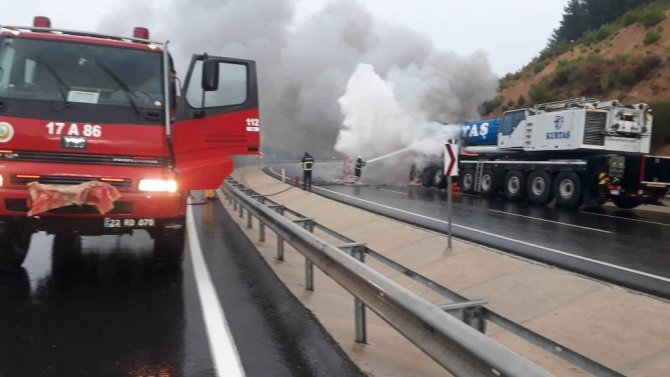 Korudağ Rampasında Vinç Yangını