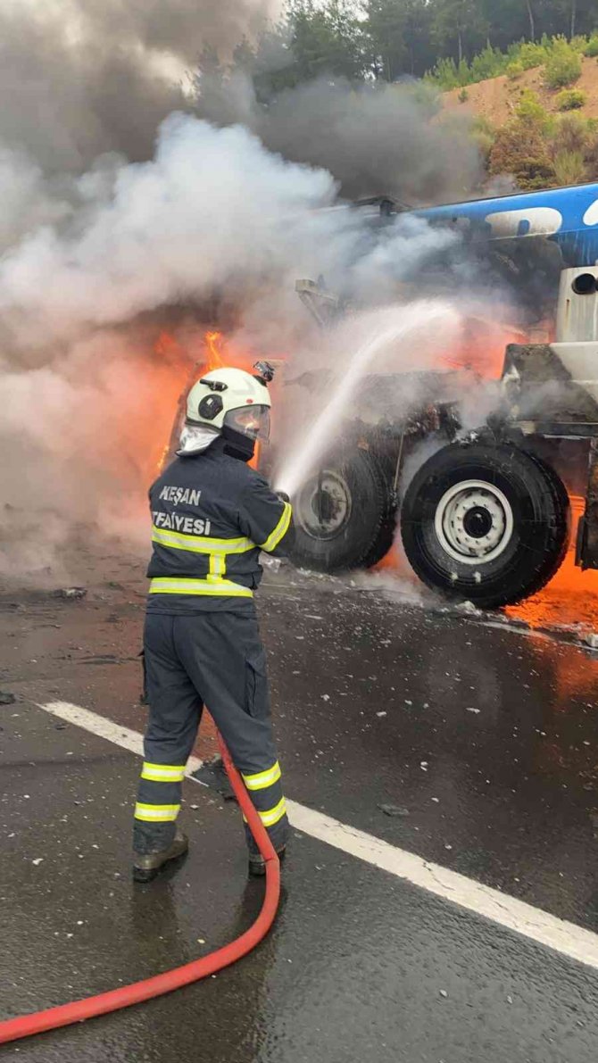 Korudağ Rampasında Vinç Yangını