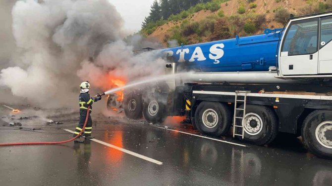 Korudağ Rampasında Vinç Yangını