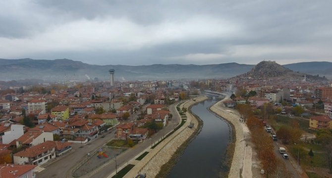 Yüzde 50’si Tamamlanan ’Kanal Turhal’ Projesi Havadan Görüntülendi