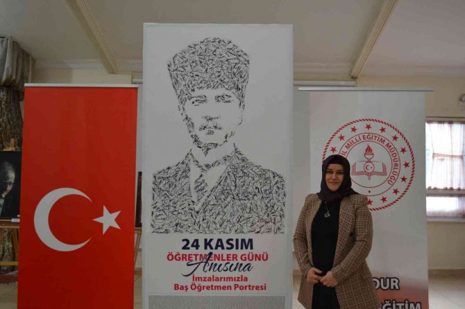 Burdur’da 404 Öğretmen Atatürk Portresinde Buluştu