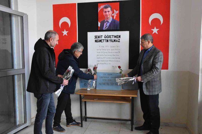 Şehit Öğretmen Necmettin Yılmaz Görev Yaptığı Okulda Anıldı