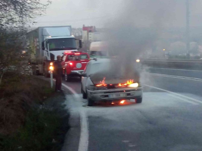 Lpg’li Otomobil Alev Alev Yandı