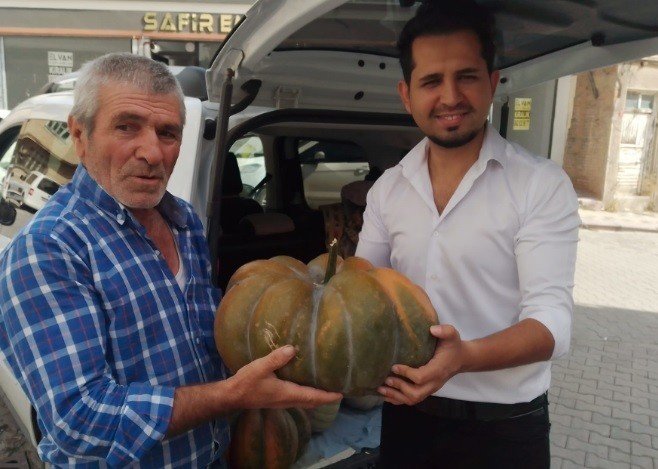 Yerli Tohumla Dev Kabaklar Yetiştiriyor