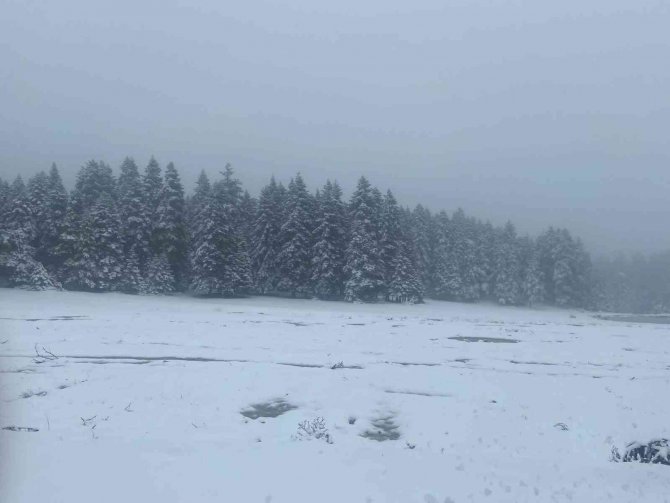 Yedigöller Beyaz Örtüyle Kaplandı