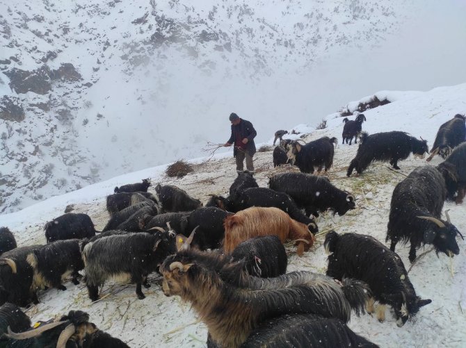 Batman’da Etkili Olan Kar Yağışı Köyleri Beyaza Bürüdü