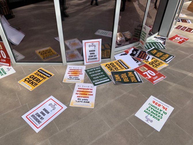 Eskişehir’de Su Zammı Protesto Edildi