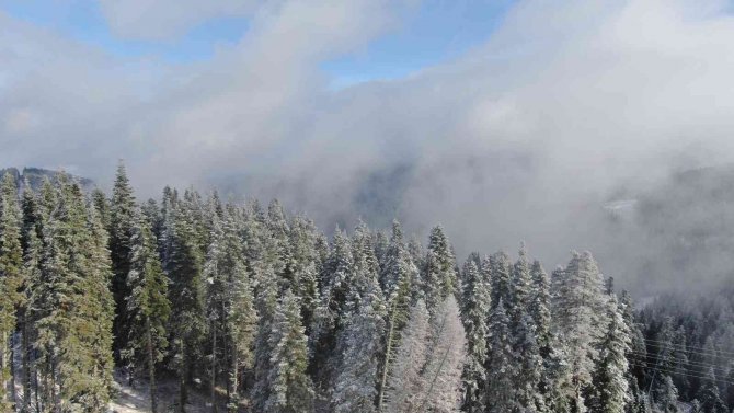 Türkülere Konu Olan Ilgaz Dağı Beyaza Büründü
