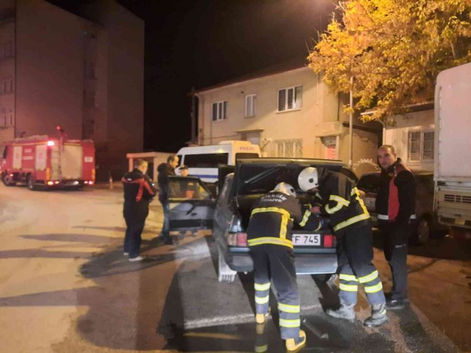 Lpg’li Otomobil Bir Anda Alev Aldı